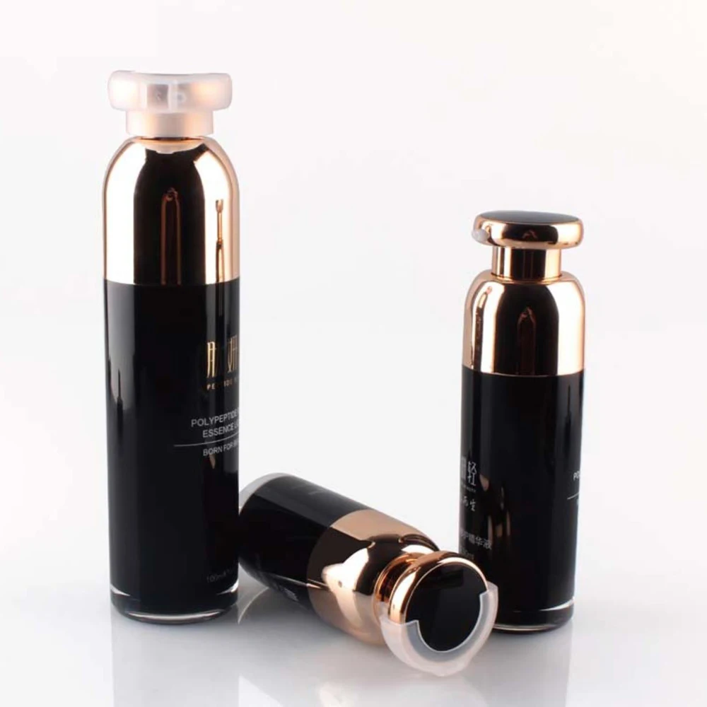 OEM 50g black plastic acrylic BB cream cosmetic airless bottle with pump