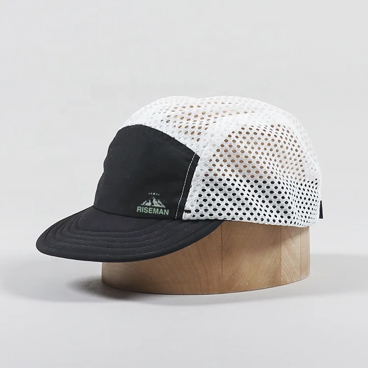 Custom 5 Panel Quick Dry Hiking Trail Cycling Duckbill Running Hats Soft Foldable Brim Camper Cap Ultralight Sports Mesh Caps