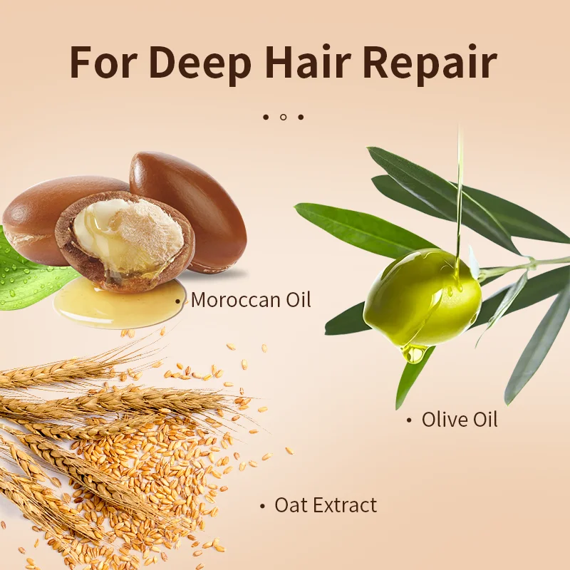 Wholesale Daily Hair Care Improving Manageability Hair Mask Natural Botanical Olive Argan Oil Hair Mayonnaise