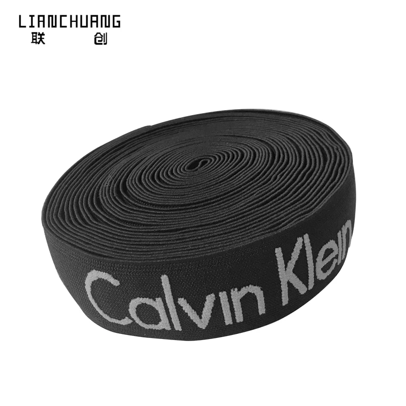 
 Пользовательский Печатный бренд, модная этикетка, полиэстер, трикотаж, жаккард, мягкая эластичная лента для нижнего белья, боксеры, шорты, пояс  