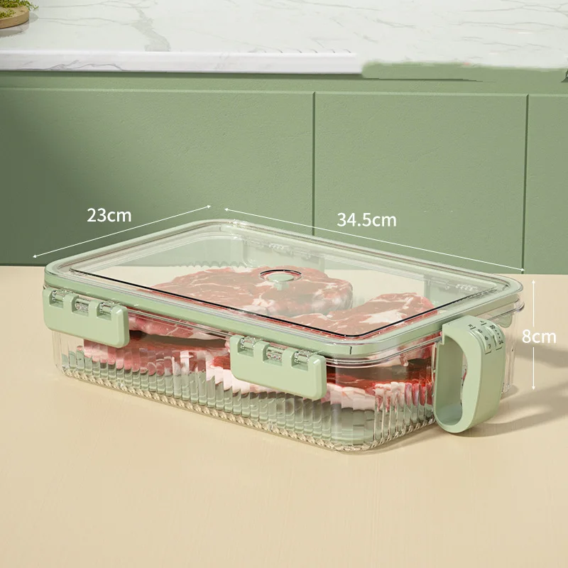 OWNSWING Food Storage Containers For Refrigerator Fruits Storage Container Fresh Produce Saver Containers With lid And Handle