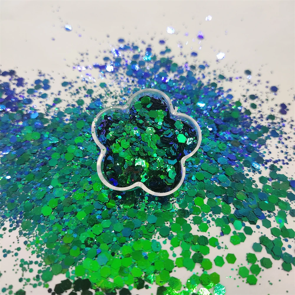 Bulk factory wholesale color shifting color changing glitter chameleon glitter powder