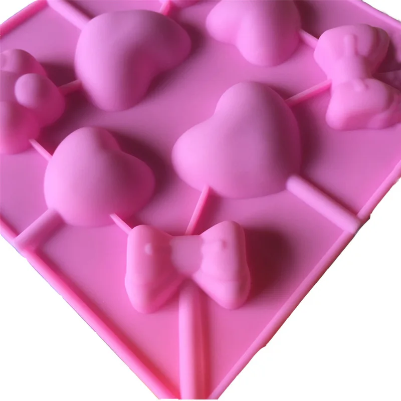 China sale flower love heart lollipop mould silicone mould candy food-grade baking equipments tool