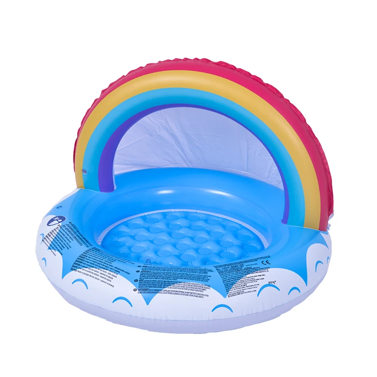 Small Size Rainbow Water Pool  Inflatable Baby Swimming Pools with Shade