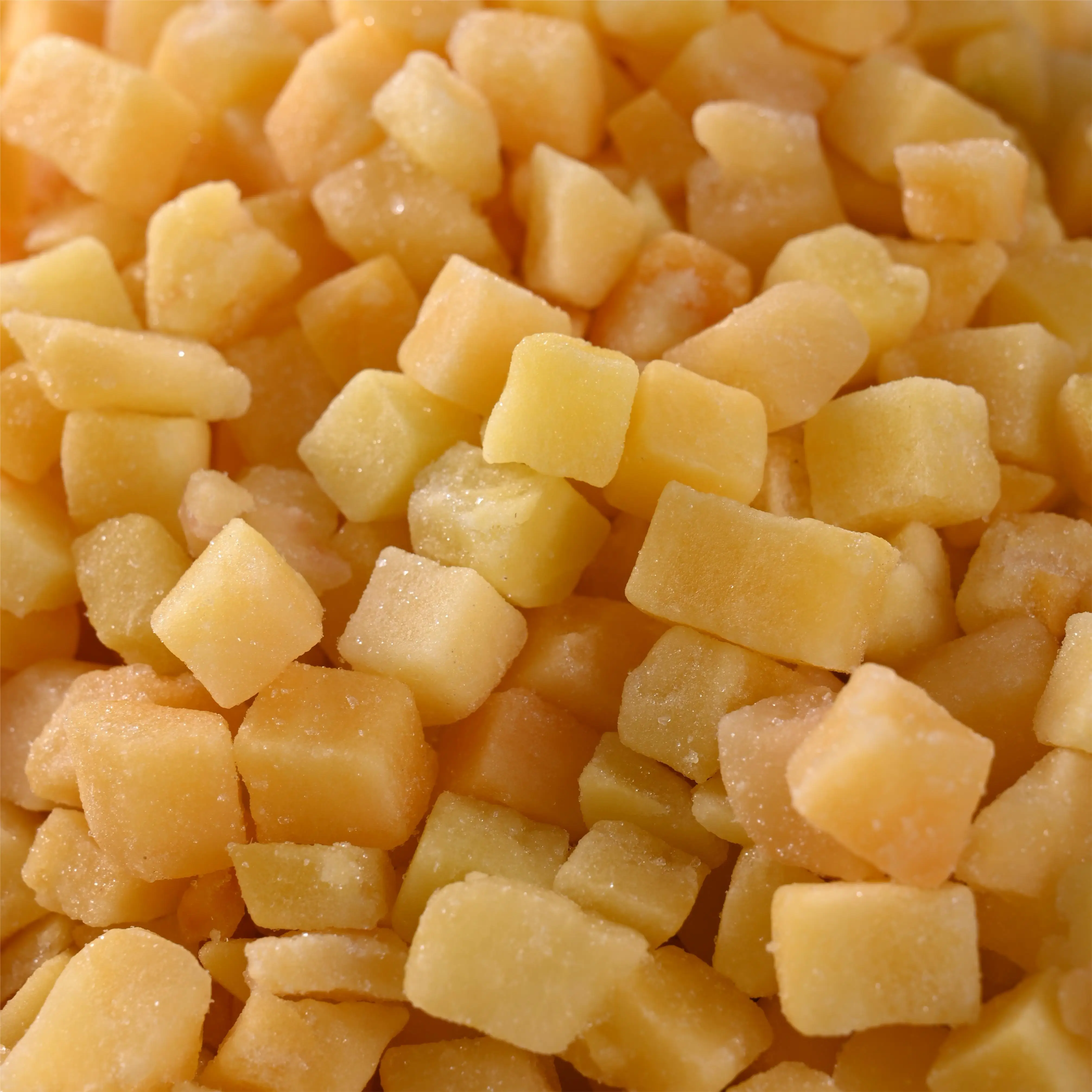 IQF Wholesale fruit frozen yellow peach dices Quick frozen high-quality yellow peach dices