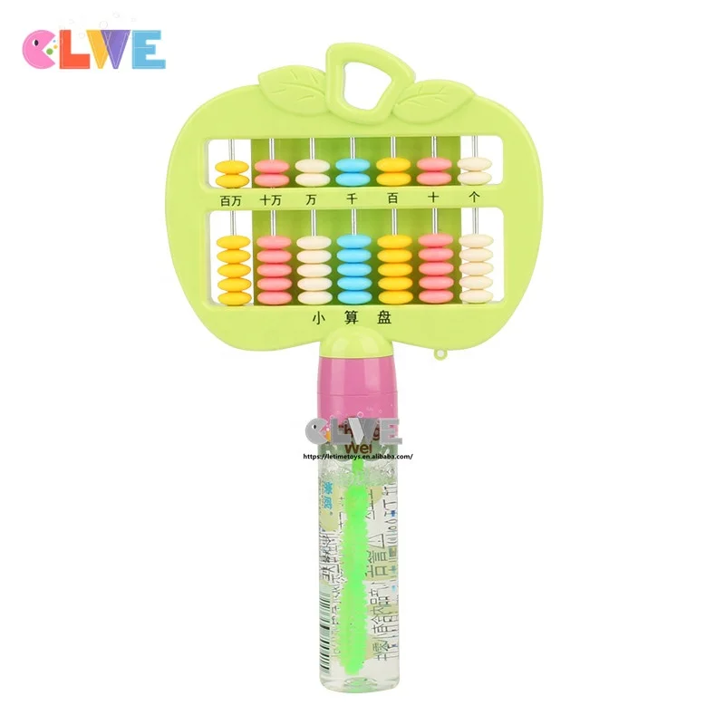 2022 Novelty educational toys creative maths addition bubble stick  Abacus intelligent learning toys bubble wand