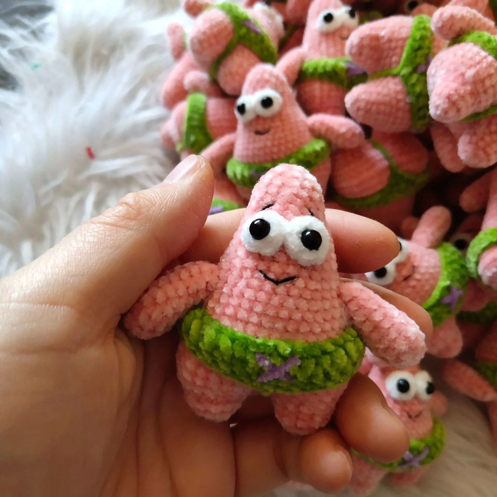 Mini Starfish Handmade Crochet Knitted Small Doll Pendants Kawaii Things Gift Diy Accesseries