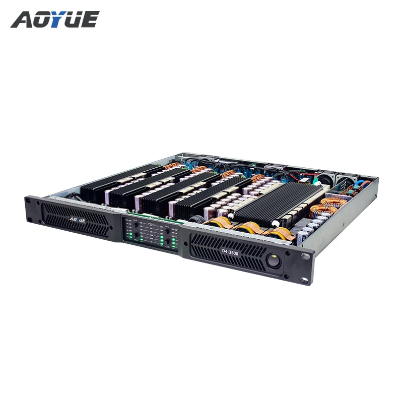 D4-3500 GaN 2 ohm 4 channels 1u class d  3500w power amplifier