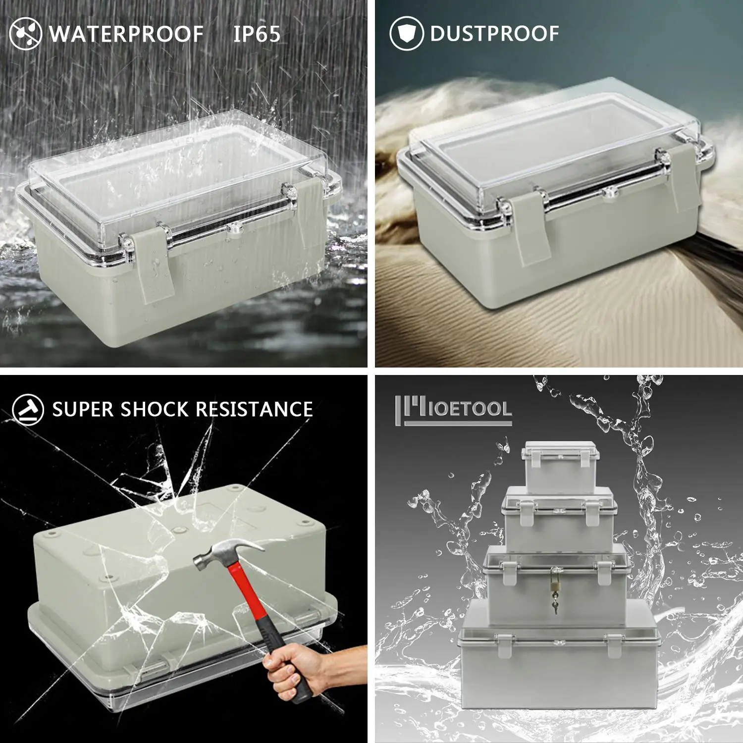 Ip67 Abs Pvc Plastic Control Panel Enclosure Explosion Proof Junction Box Electronic Waterproof Box Electric Junction Box