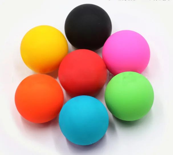 Wholesale Greaseless Custom Colorful Rubber Lacrosse Massager Ball In Net Single Gym For Sore Muscles Myofascial Release