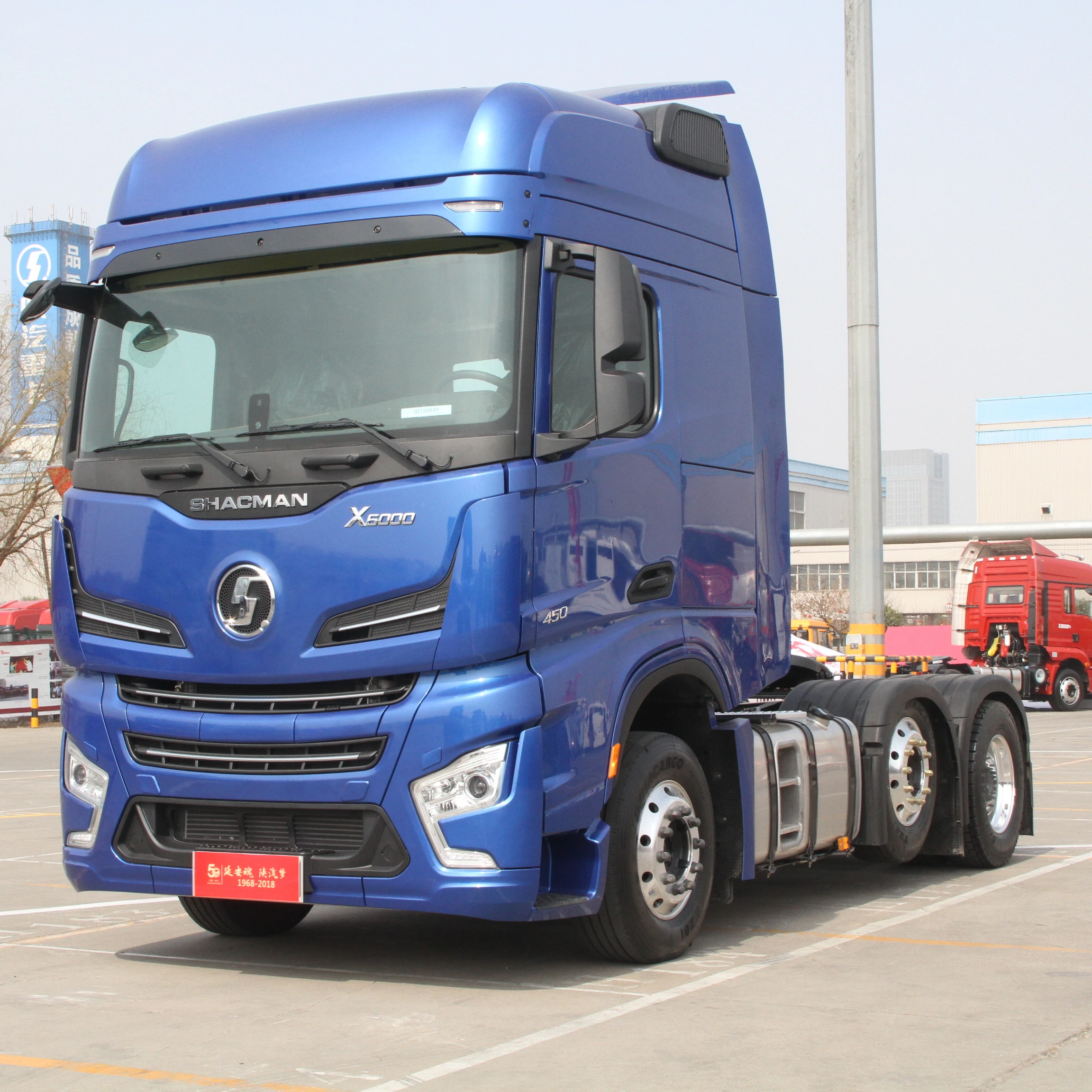 New Shacman X6000 6*4 450 Hp Color Blue Tractor Truck