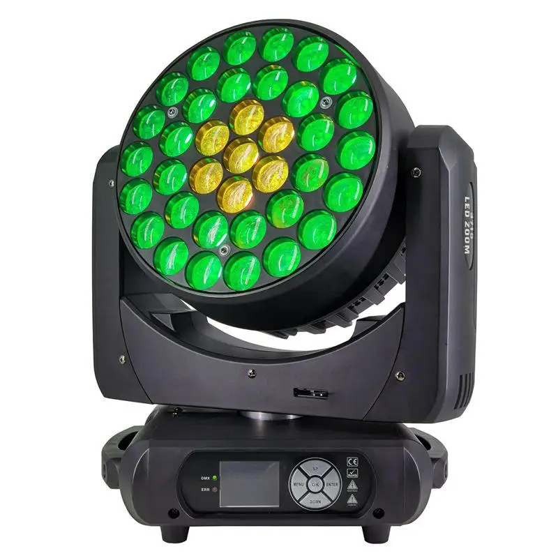 Professional Dj disco night Club Stage Zoom 37X15w RGB 4in1 Led Beam Moving Head Wash Light
