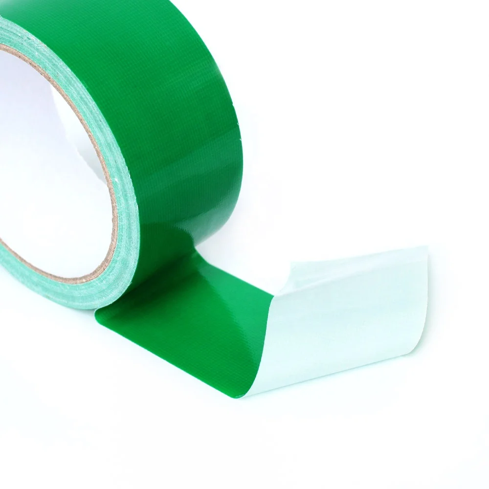 2- Recyclable Silver Gray Grey Yellow Red Black White Orange Blue Purple Green Brown Pink Duck Cloth Duct Self Adhesive Tape