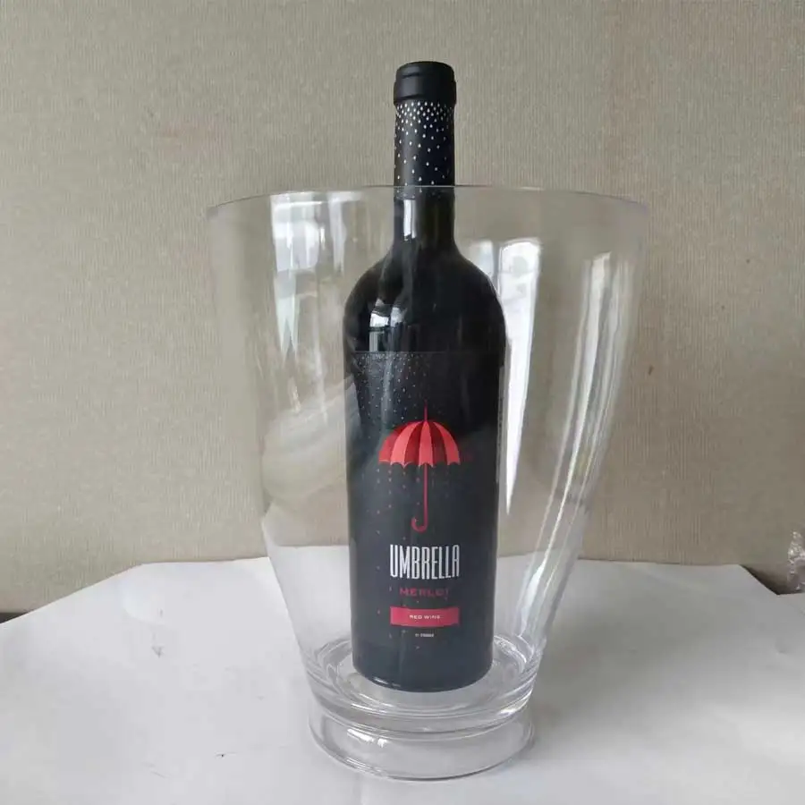 OEM custom logo cheap price acrylic champagne Wine beer Vodka Gin 3L 4L 5L 6L 8L plastic beer wine ice bucket
