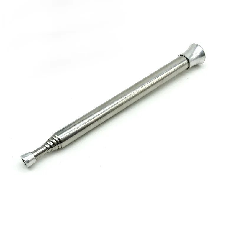 Stainless Steel Pocket Bellow Collapsible Fire Blower Pipe Camping Fire Blow Tube