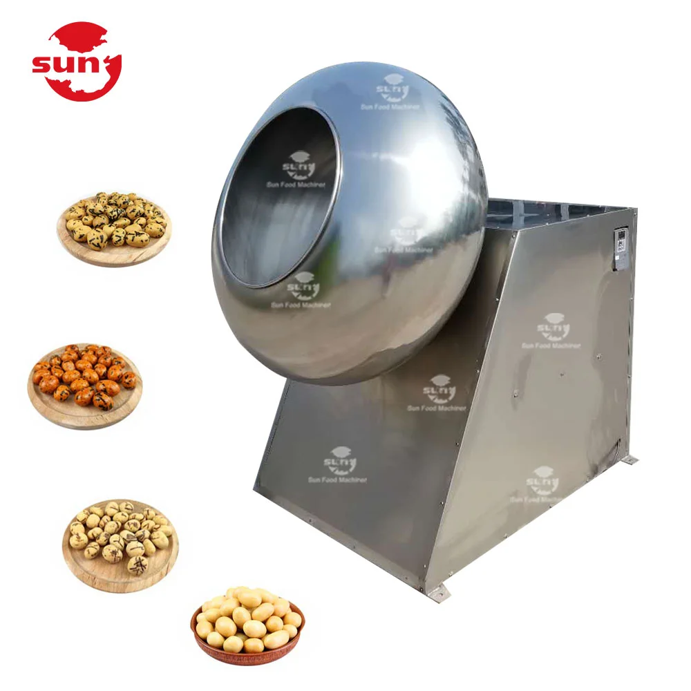 Low energy hot selling automatic almonds nuts flour peanuts coating machine