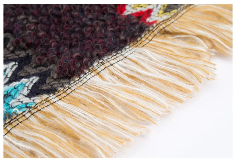 BESTELLA Elegant Luxury Women Poncho Shawl Scarf Acrylic Cloak Cape Cardigan Cashmere Retro Ethnic Winter Christmas Gift