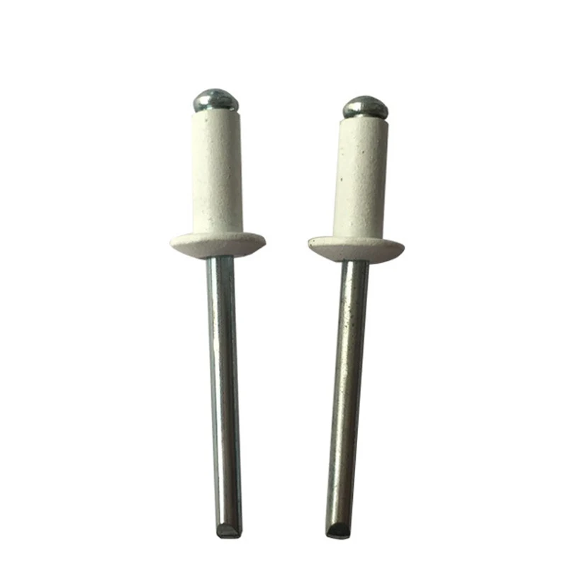 DIN7337 Steel aluminium open type round head colored anodized white painted pop Rivet