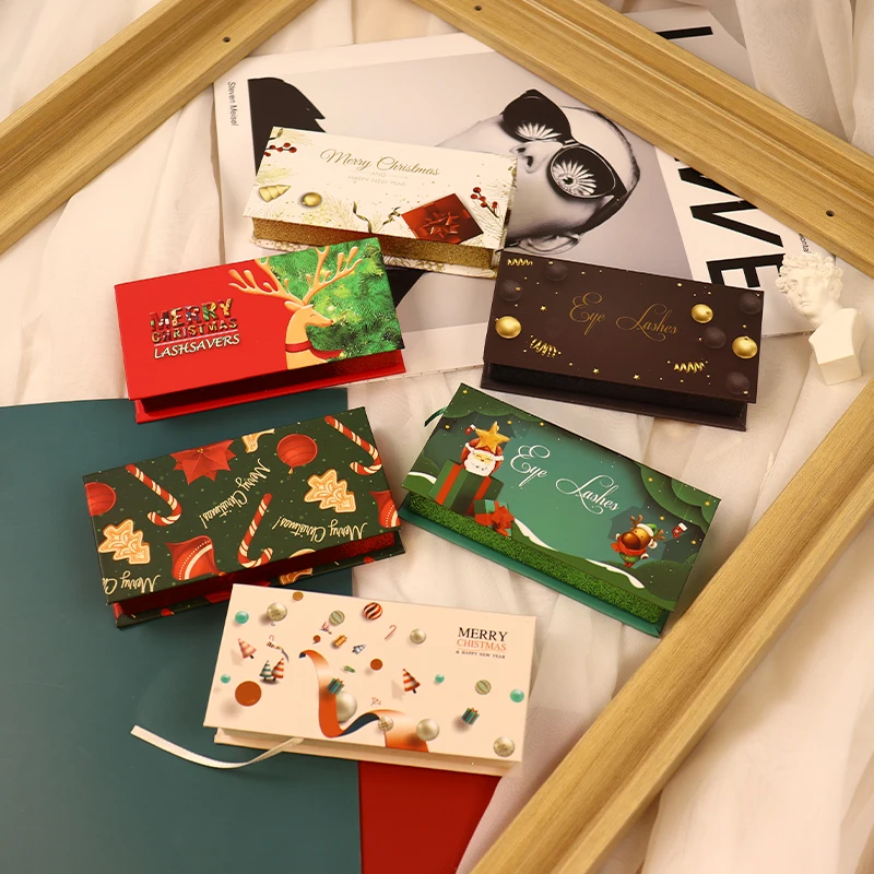china supplier luxury christmas gift box natural silk  biodegradable fur eyelashes