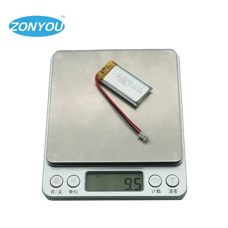 Low Price 602040 3.7V 450mAh 602040Pl Li-Ion Battery  for Smart Watch