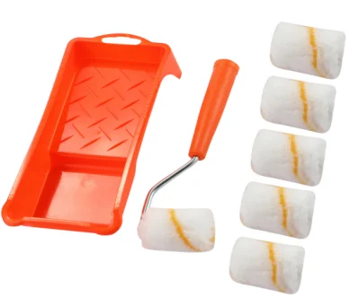 2 inch mini Factory direct sales orange paint tools kit paint roller set paint tray set
