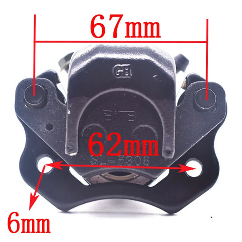 ATV Rear Brake Caliper With Brake Pads Match Left Front Hand Brake Lever Fit For Chinese Quad 50 70 90 110 125 150CC