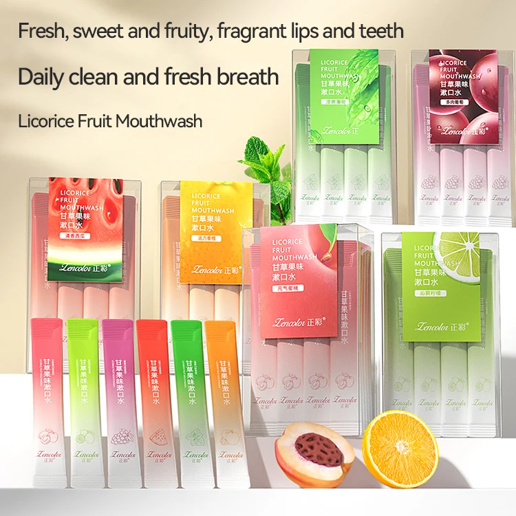 OEM Factory Wholesale Portable Mouthwash teeth whitening Oral care Fruit flavor Mouthwash in bags