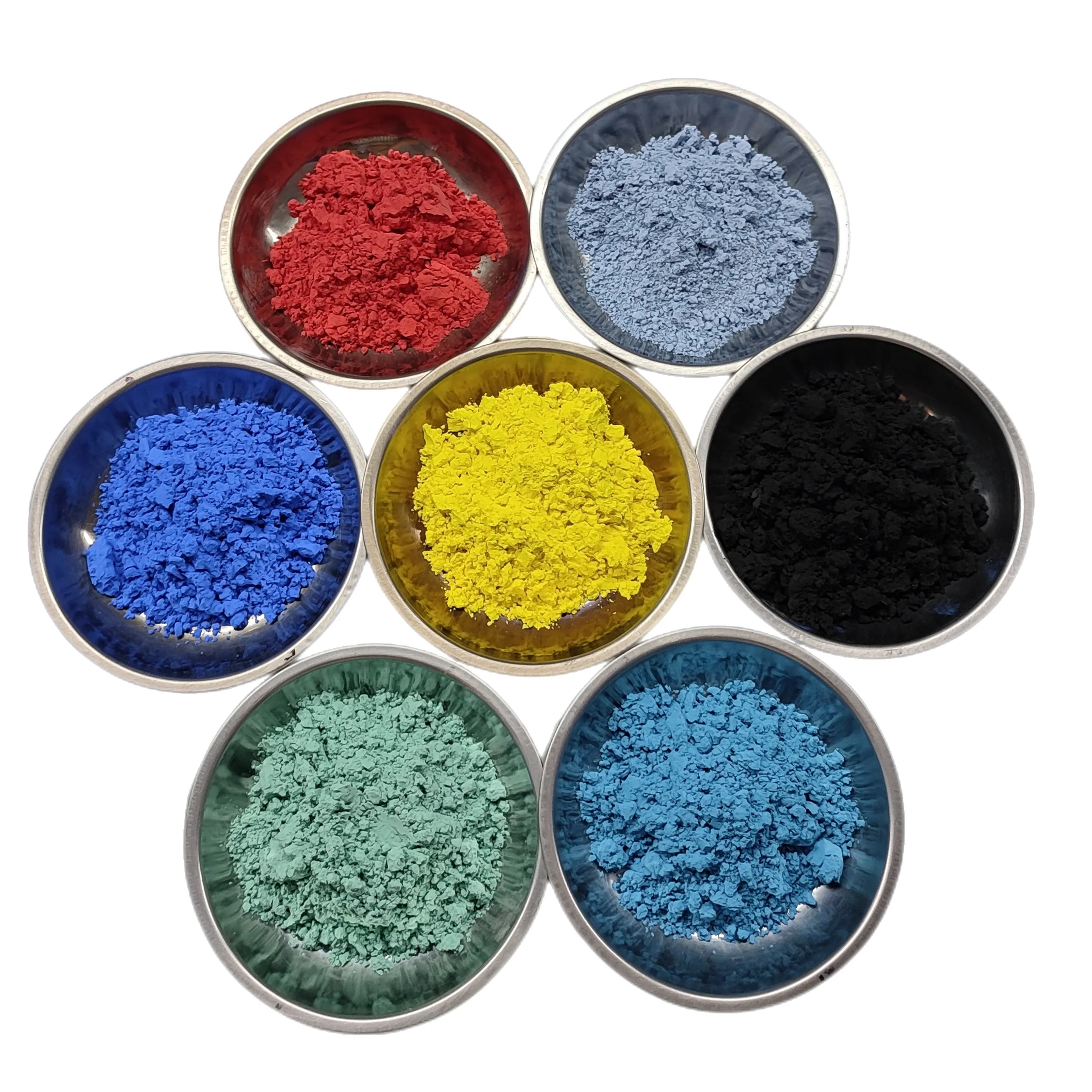 Manufacture customized 24 colors ceramic glaze pigment color powder for porcelain tableware
