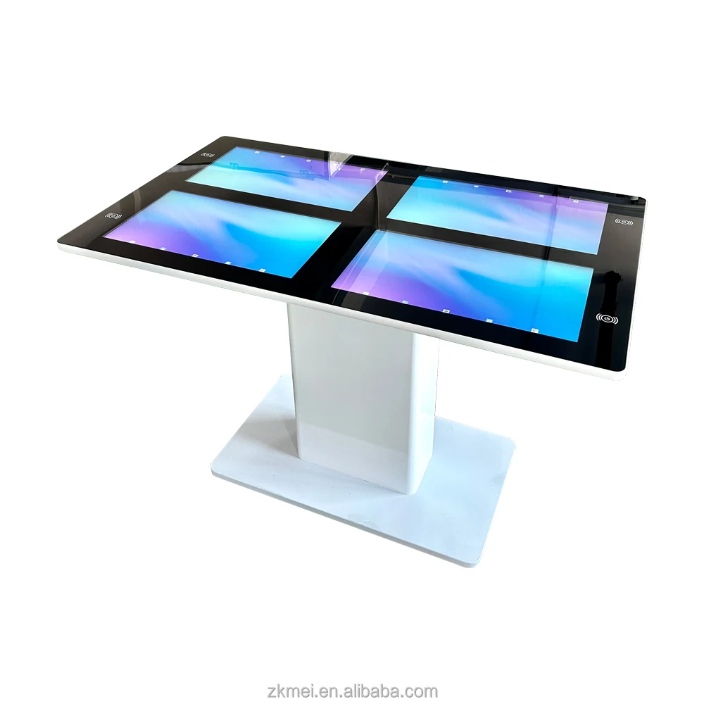 21.5 Inch Table Tactile Wireless Charging Android digital Smart Interactive Multi Touch Screen Table for restaurant coffee