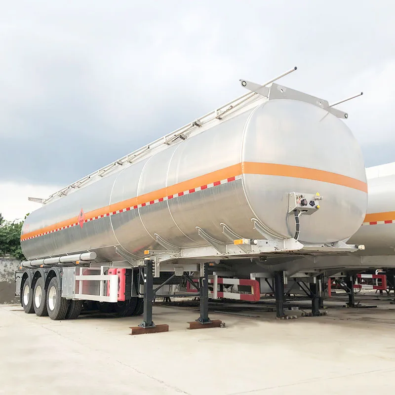China supplier 36000liter 38000 liters Aluminum Alloy tank semi trailer fuel truck tanker