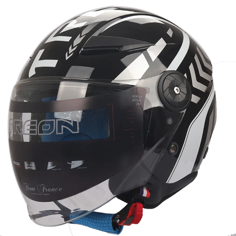 High quality  new ABS materials  ECE open face motorcycle helmet wth single visor
