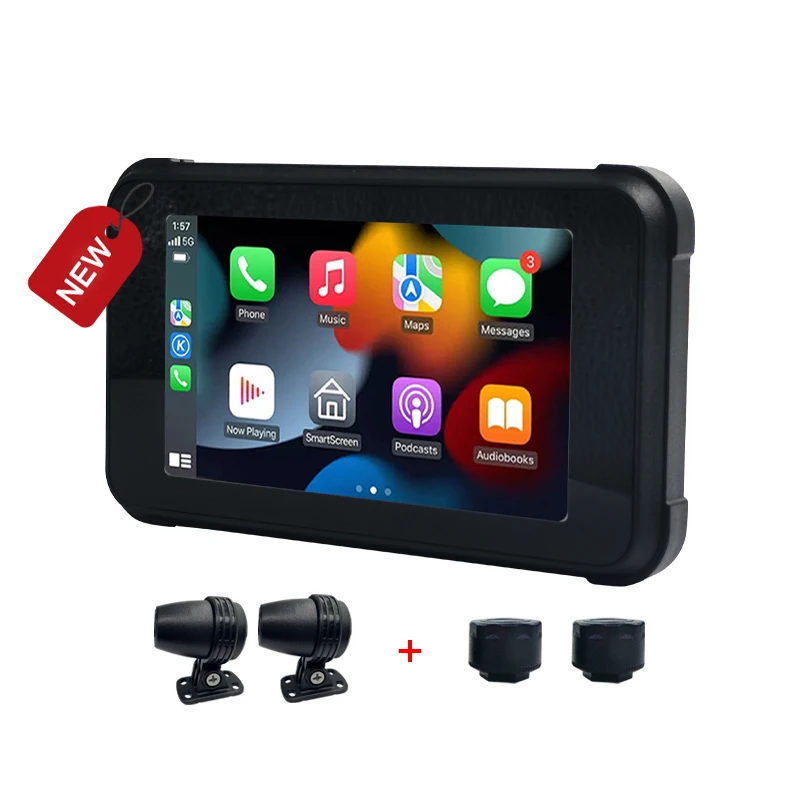 5 inch Linux system universal car stereo 1024*600 waterproof IP67 screen car player built-in GPS Motorcycle radio
