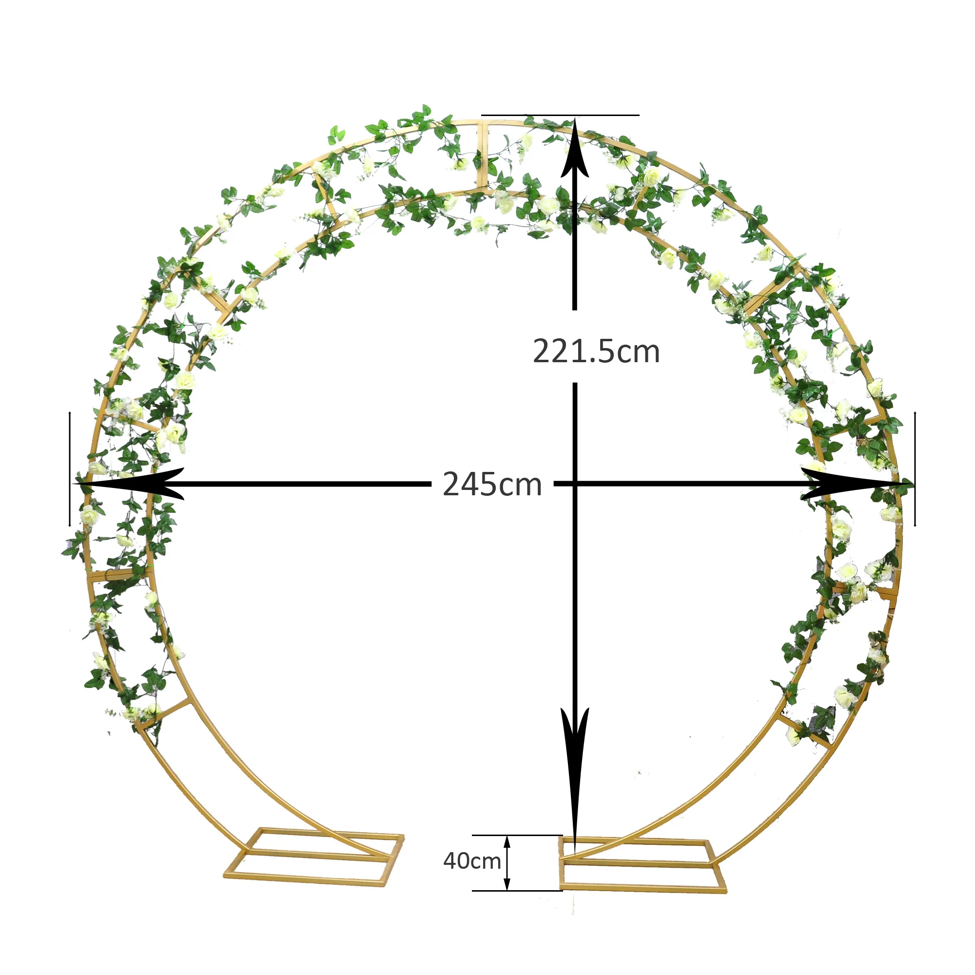 Складной металлический круглый Арка Свадебные стенты Цветочная подставка садовая Арка наружный сад Арка фон