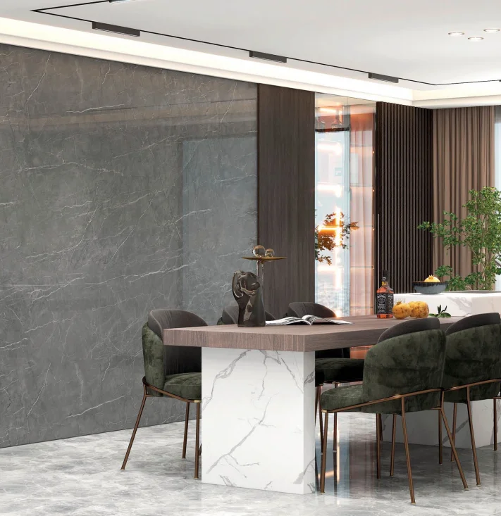 Indoor large size carbon slate wall pvc wall panel marble wall panels/boards