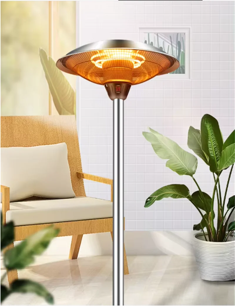 Freestanding Electric Terrace Heater Waterproof Infrared Terrace Stand Heater Umbrella Patio Heater