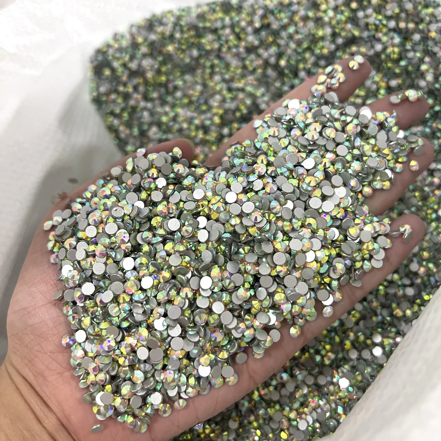XULIN Accept Customized SS3-SS50 Normal Faceted Flat Back Round Glass Stones Crystal AB Rhinestones In Bulk