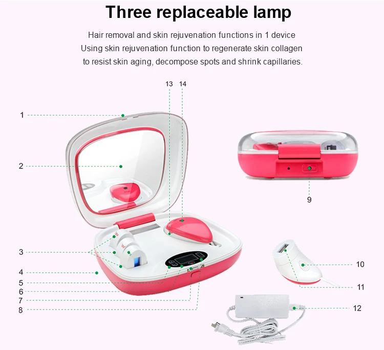 Portable Ipl Machine epilator painless Body Permanent IPL Laser Hair Removal At Home Use Device beauty equipment facial care