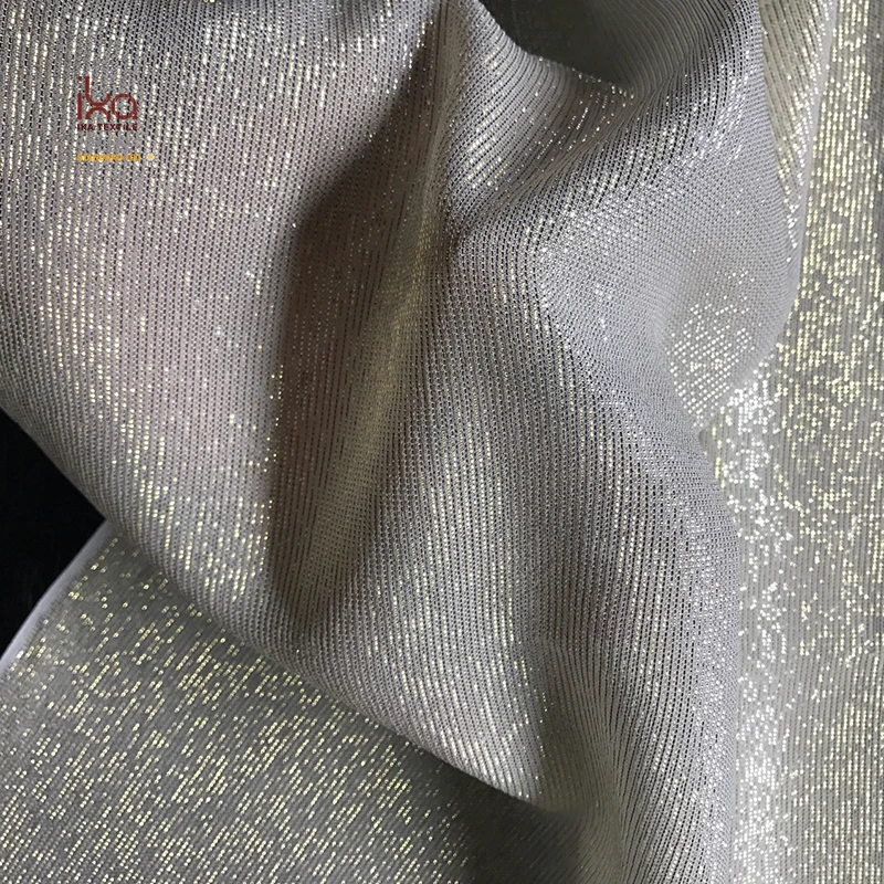 Undye Natural White Purchase Silk Lurex Stripes Metallic Georgette Fabric Suppliers