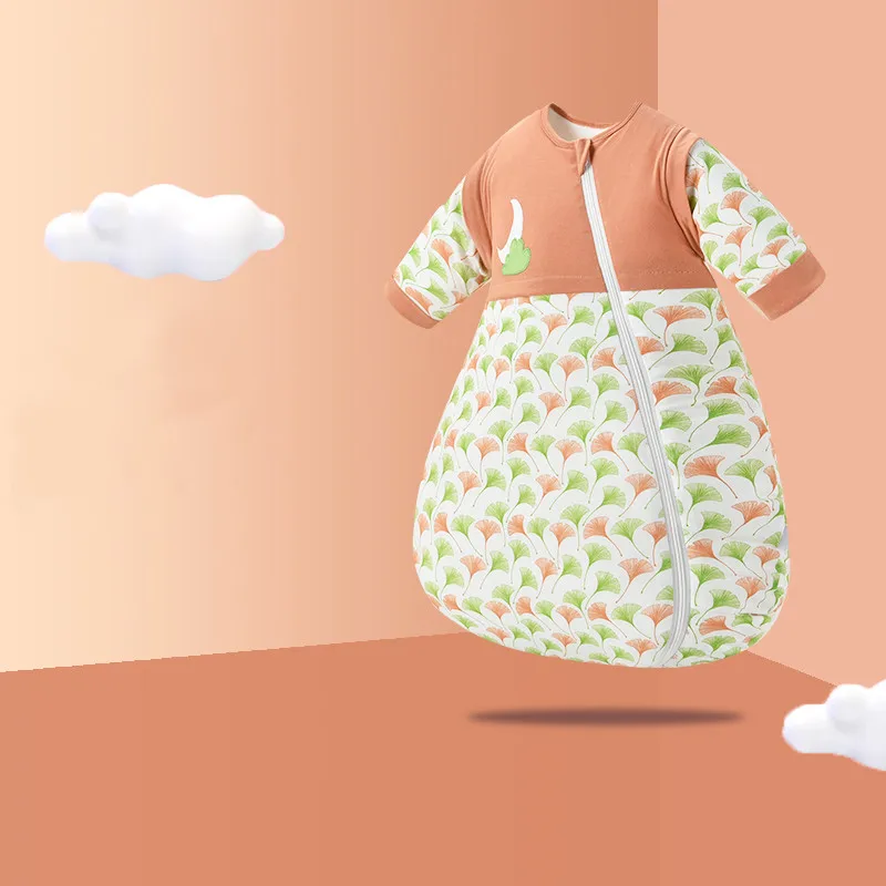 Thicken Autumn and winter 1.5TOG newborn pajamas 2.5TOG 1 year old baby sleeping bags
