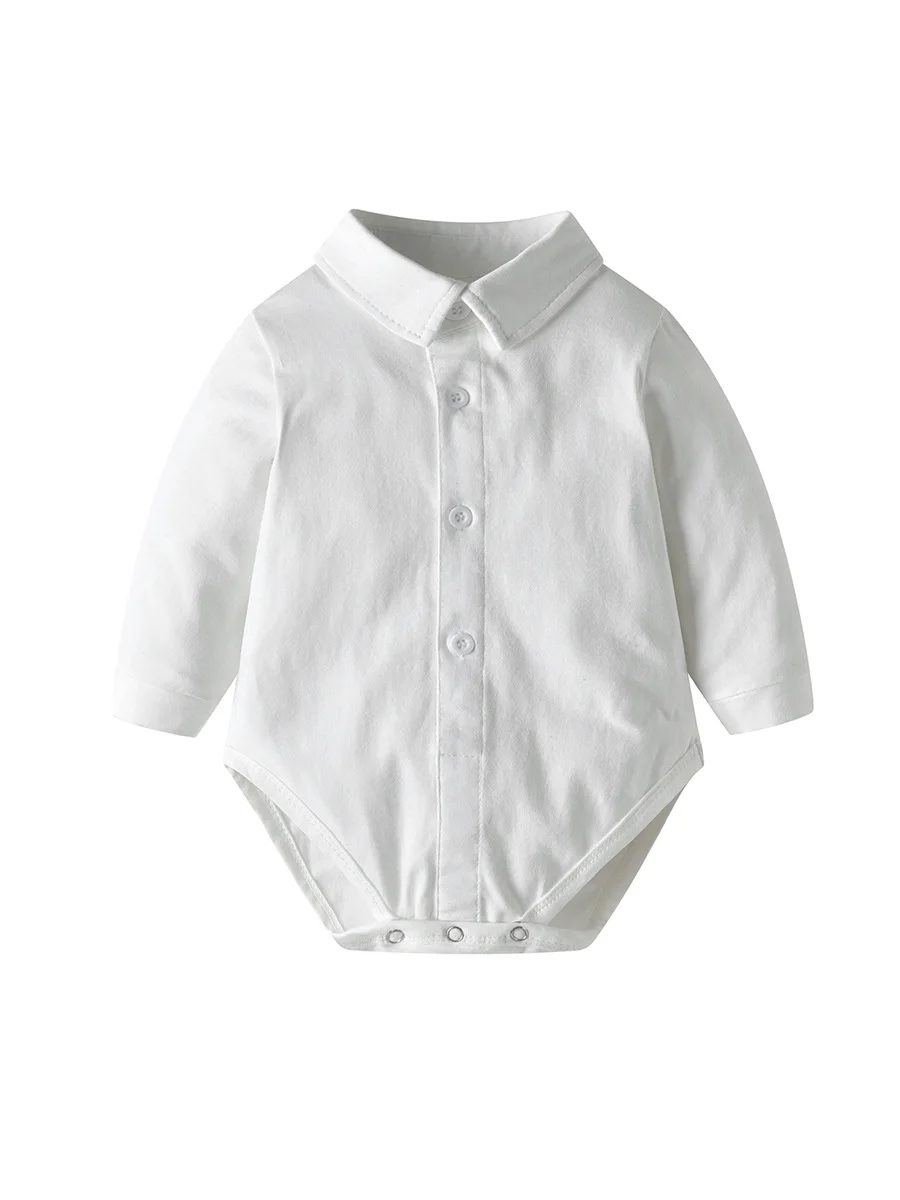 Wholesale Newborn Infant Boy Gentleman Outfits Suits Long Sleeve Romper Shirts+Pants+Vest+Hat 4PCS Clothes Set