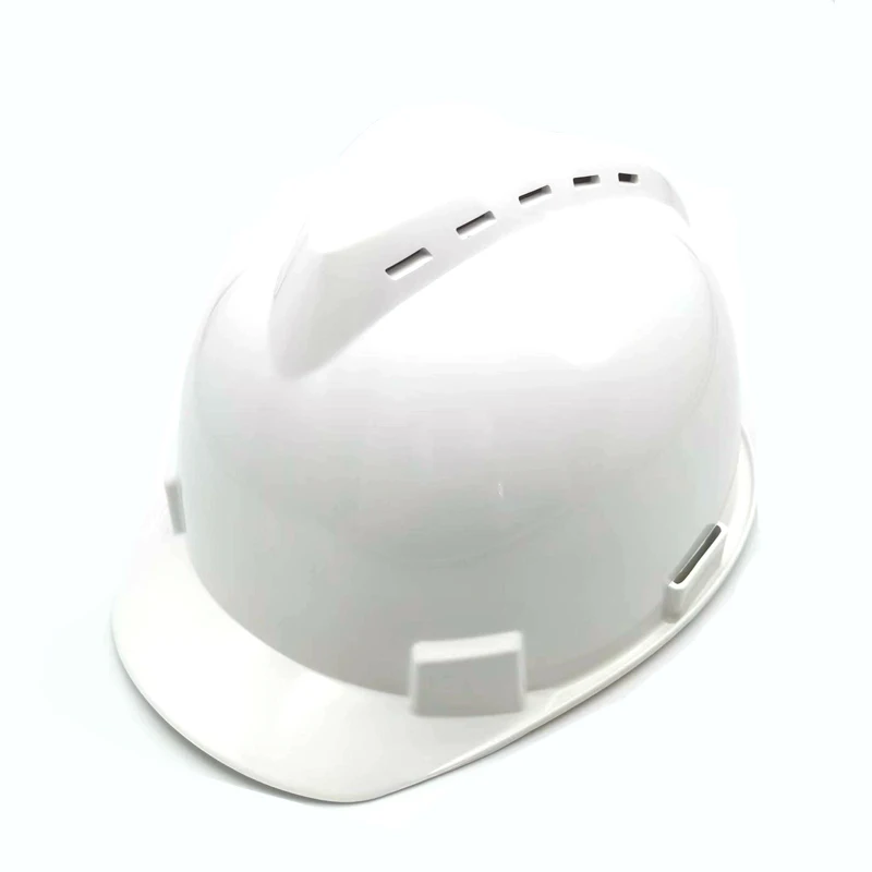 V SHAPE REINFORCED HDPE HELMET WITH BREATHABLE HOLE AND EARPHONE HOLE CONSTRUCTION WORKER PROTECTION HARD HAT