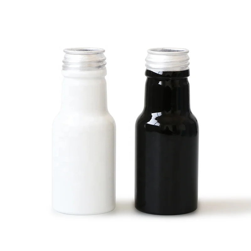 
BPA free 50ml mini aluminum energy shot bottle food grade metal juice drink bottle with CR cap 