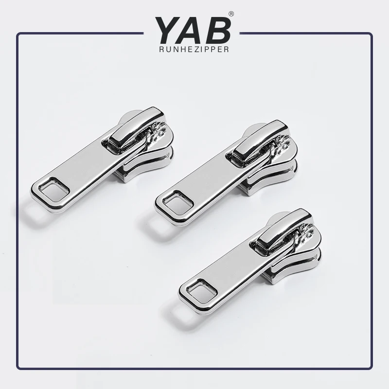 YAB китайская фабрика декоративный рынок Спортивная двусторонняя молния тянущаяся головка Металлические молнии