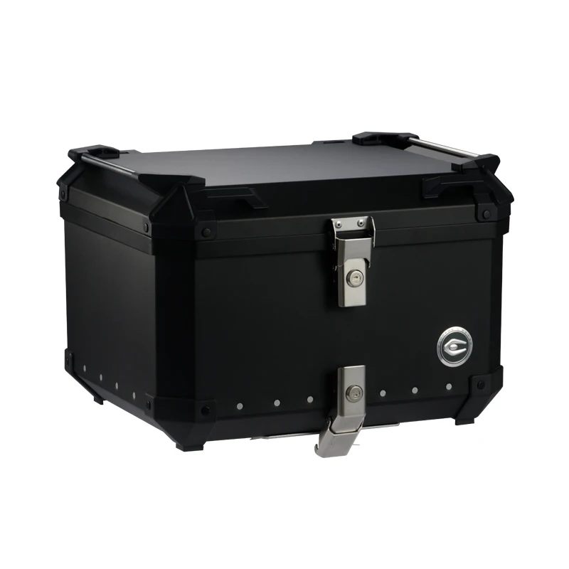 
COOCASE Black Motorcycle top Box 55L Large Volume Alloy Aluminum Tail box motorcycle Top case 