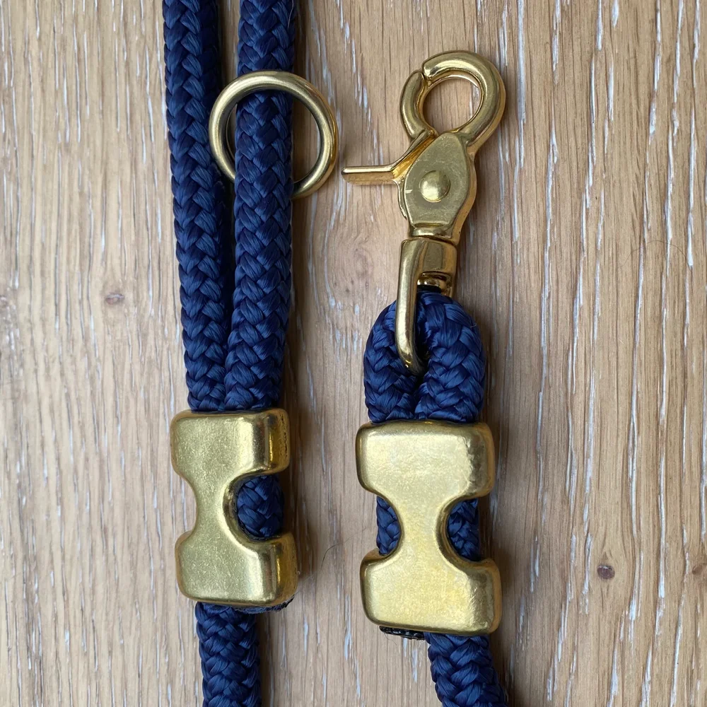 Mountain Climbing Reflective Rope Dog Leash with Locking Sturdy and Durable Dog Rope Lead No Pull Training Lead Dog Slip Leash