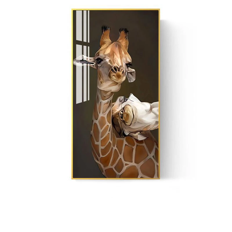 Wholesale Cute deer Crystal Porcelain Painting living room wall decora Bedside painting Decorative Picture