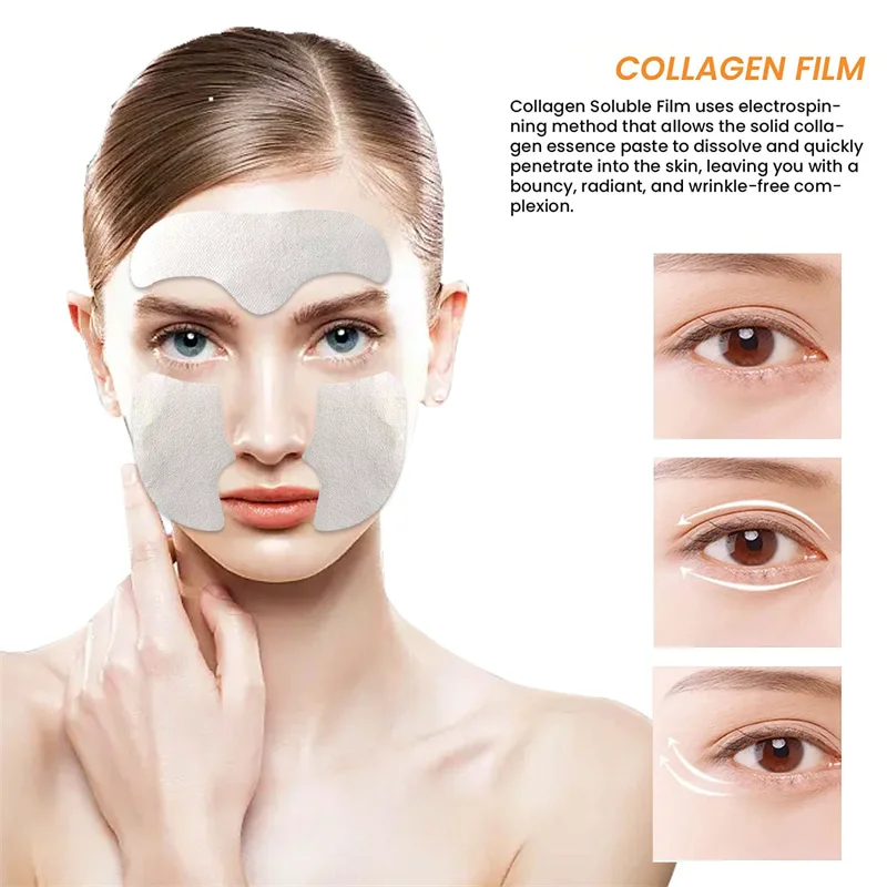 2024 The latest water-soluble collagen transparent patch Anti-wrinkle, anti-aging, hydrating water soluble collagen mask