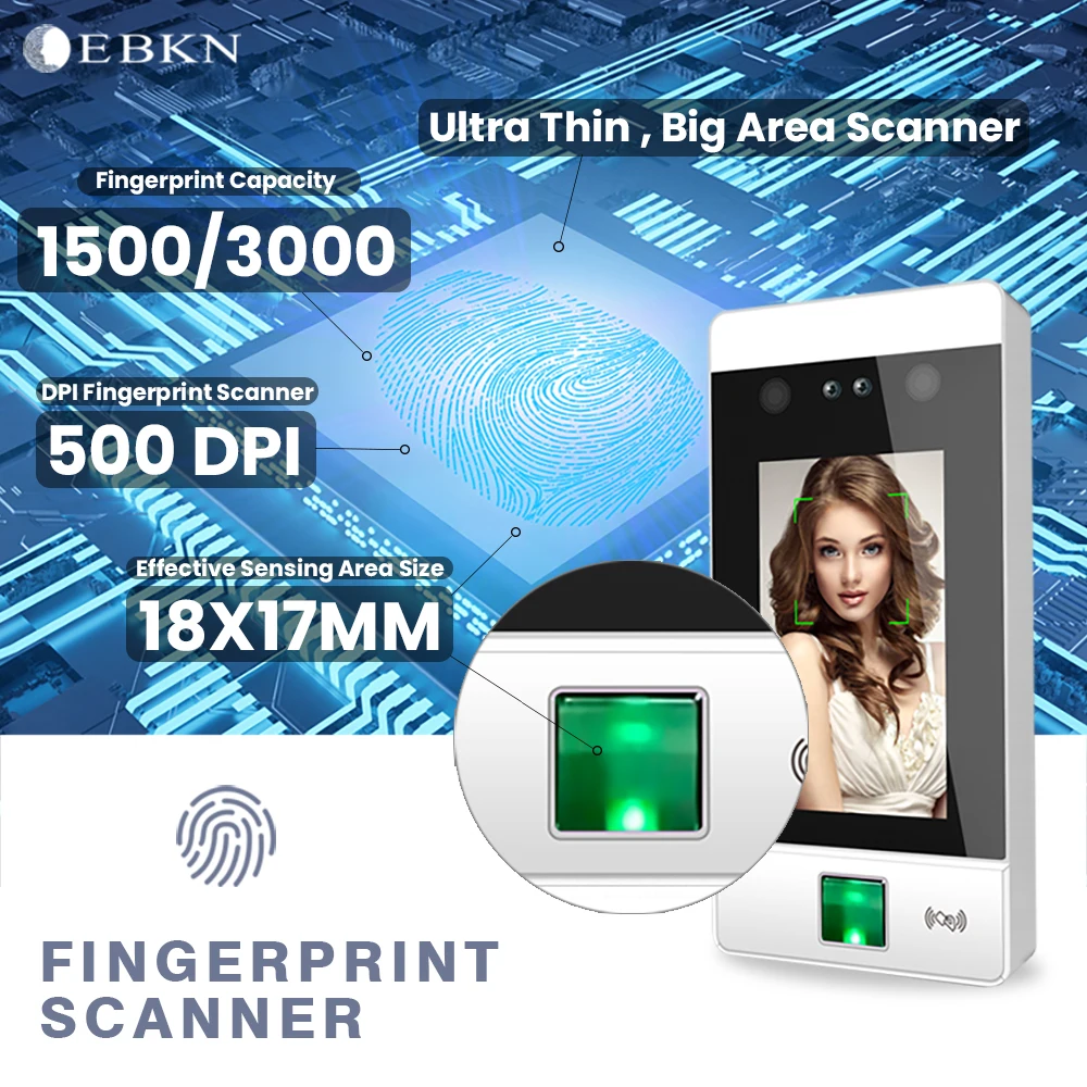 EBKN Free Software Cloud Access control Face Recognition Time Recording School Attendance System With Sim Card