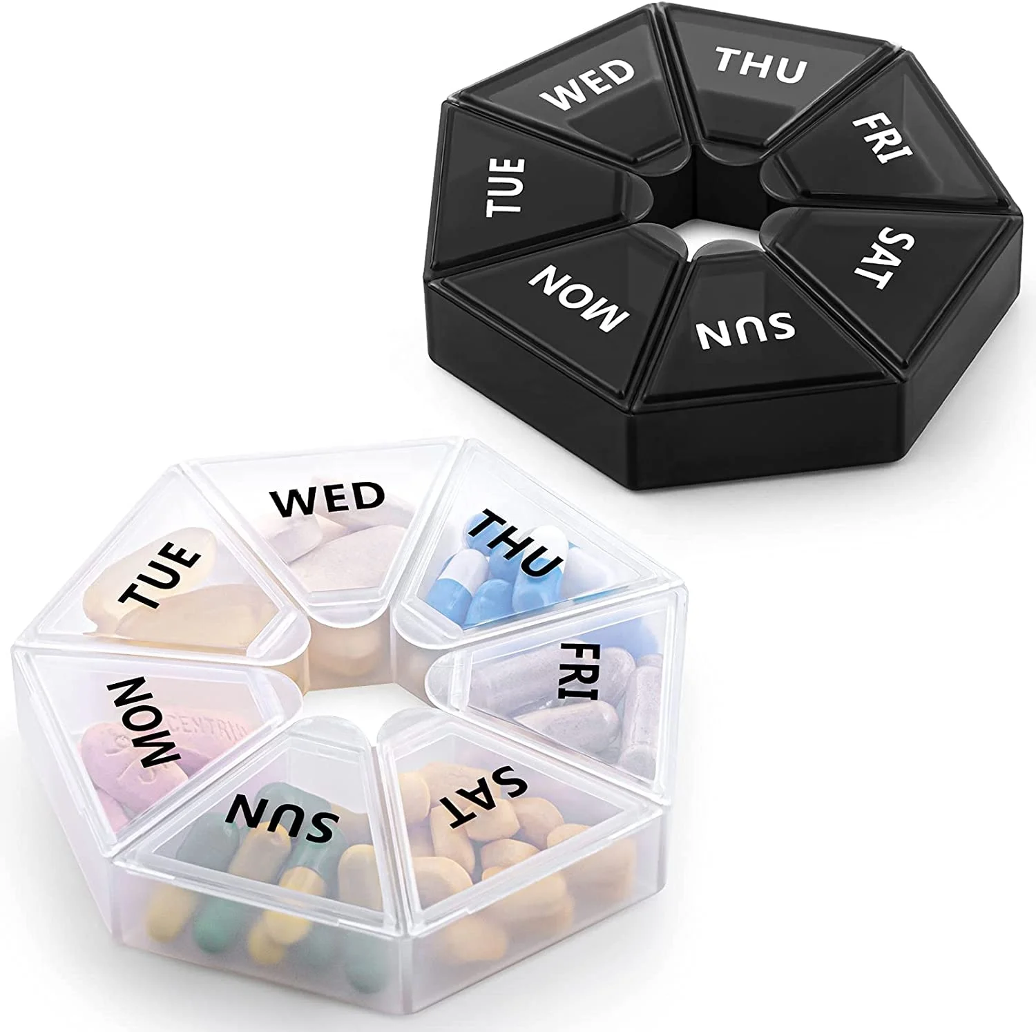 Portable Extra Large Weekly Pill Organizer for Medicine