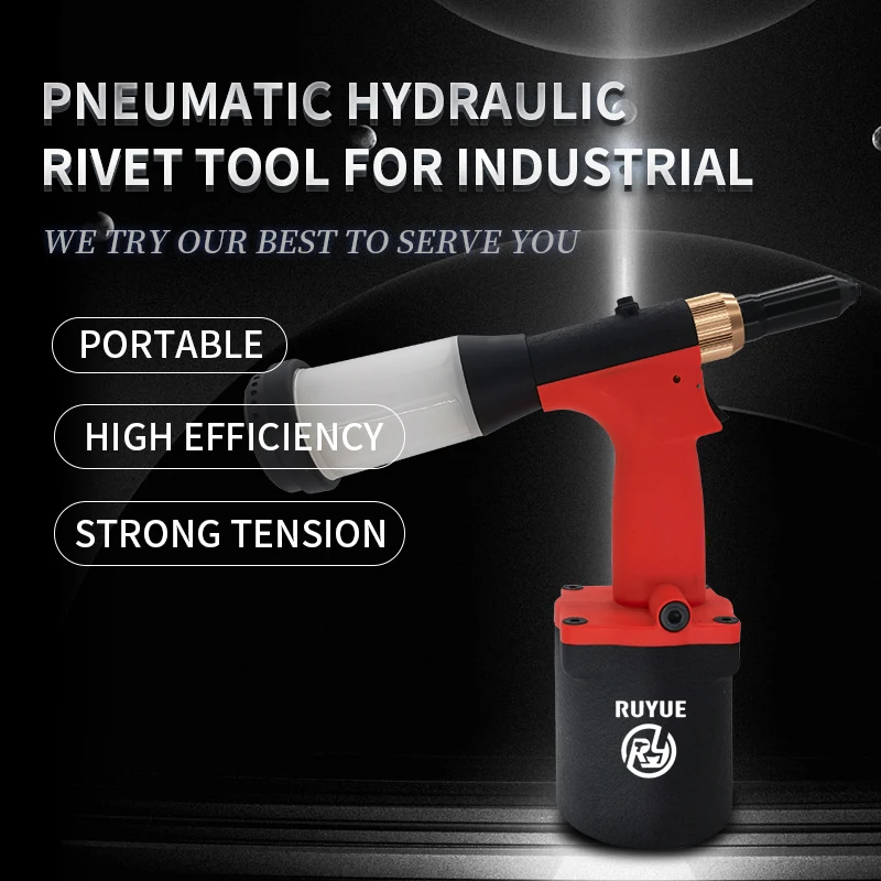 
RUYUE Widely Used Portable Pneumatic Air Riveter Rivet Gun 3/32inch-3/16inch Industrial for Woodworking 